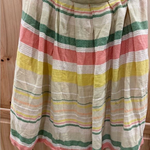 Eva Franco Anthropologie Stripped Pleated A-Line Skirt Size 8 - Picture 5 of 11